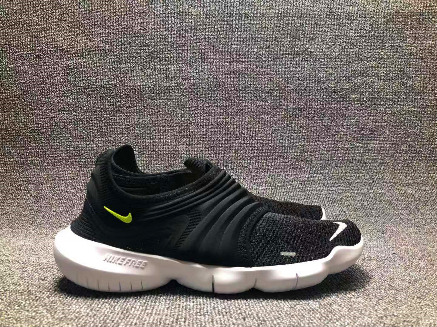 2020 Men Nike Free Run Flyknit 3.0 Black Green White Shoes